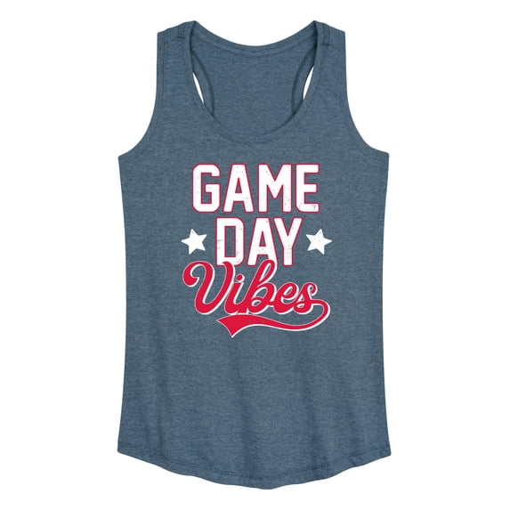 Instant Message - Game Day Vibes Baseball - Women's Racerback Graphic Tank