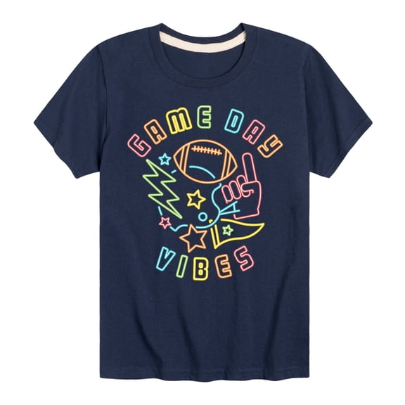 Instant Message - Game Day Vibes Neon - Youth Short Sleeve Graphic T-shirt