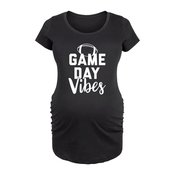 Instant Message - Game Day Vibes - Women's Maternity Scoop Neck Graphic T-Shirt