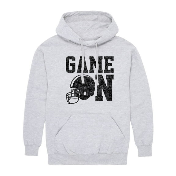 Instant Message - Game On Football - Adult Pullover Hooded Fleece Sweatshirt