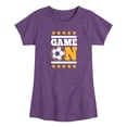 thumbnail image 1 of Instant Message - Game On Soccer - Toddler Girls Fitted Short Sleeve T-Shirt, 1 of 4
