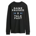 thumbnail image 1 of Instant Message - Game Paused Talk Fast - Men's Long Sleeve Graphic T-Shirt, 1 of 5