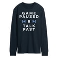 thumbnail image 1 of Instant Message - Game Paused Talk Fast - Men's Long Sleeve Graphic T-Shirt, 1 of 5