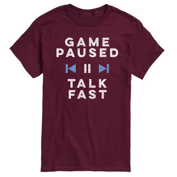 Instant Message - Game Paused Talk Fast - Men's Short Sleeve Graphic T-Shirt