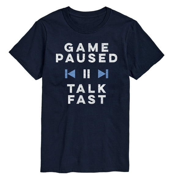 Instant Message - Game Paused Talk Fast - Men's Short Sleeve Graphic T-Shirt