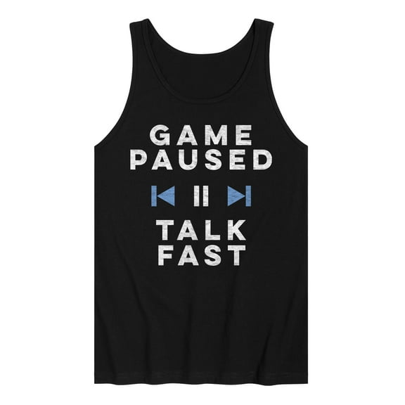 Instant Message - Game Paused Talk Fast - Men's Sleeveless Graphic Tank
