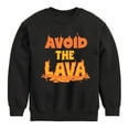 thumbnail image 1 of Instant Message - Gamer - Avoid the Lava - Toddler & Youth Crewneck Fleece Sweatshirt, 1 of 6