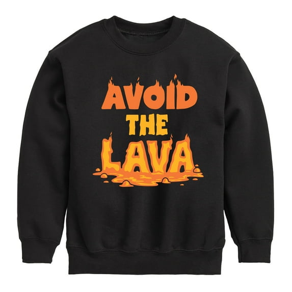 Instant Message - Gamer - Avoid the Lava - Toddler & Youth Crewneck Fleece Sweatshirt