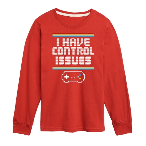 Instant Message - Gamer Boys' Long Sleeve Graphic T-Shirt