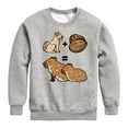 thumbnail image 1 of Instant Message - Gamer - Dog + Coconut - Toddler & Youth Crewneck Fleece Sweatshirt, 1 of 6