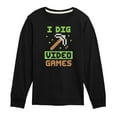 thumbnail image 1 of Instant Message - Gamer - I Dig Video Games - Toddler & Youth Long Sleeve Graphic T-Shirt, 1 of 6