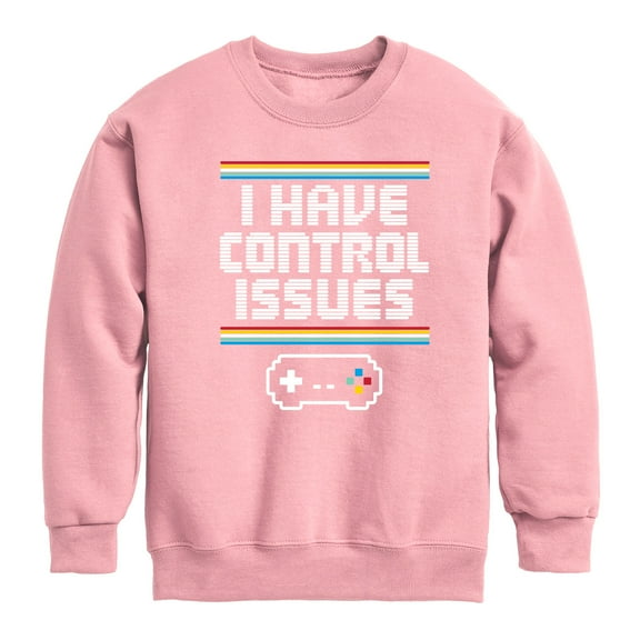 Instant Message - Gamer - I Have Control Issues - Toddler & Youth Crewneck Fleece Sweatshirt