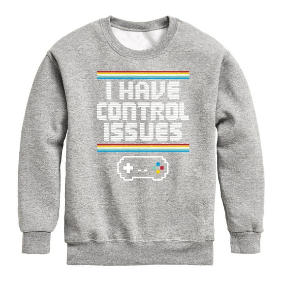 Instant Message - Gamer - I Have Control Issues - Toddler & Youth Crewneck Fleece Sweatshirt