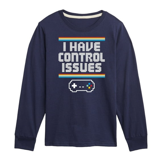 Instant Message - Gamer - I Have Control Issues - Toddler & Youth Long Sleeve Graphic T-Shirt