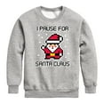 thumbnail image 1 of Instant Message - Gamer - I Pause for Santa Claus - Toddler & Youth Crewneck Fleece Sweatshirt, 1 of 6