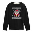 thumbnail image 1 of Instant Message - Gamer - I Pause for Santa Claus - Toddler & Youth Long Sleeve Graphic T-Shirt, 1 of 6