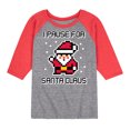thumbnail image 1 of Instant Message - Gamer - I Pause for Santa Claus - Toddler & Youth Raglan Graphic T-Shirt, 1 of 7
