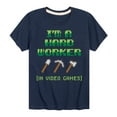thumbnail image 1 of Instant Message - Gamer - I'm a Hard Worker In Video Games - Toddler & Youth Short Sleeve Graphic T-Shirt, 1 of 6