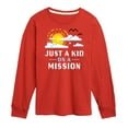 thumbnail image 1 of Instant Message - Gamer - Just A Kid on A Mission - Toddler & Youth Long Sleeve Graphic T-Shirt, 1 of 6