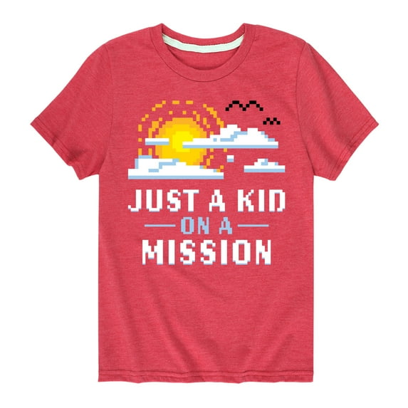 Instant Message - Gamer - Just A Kid on A Mission - Toddler & Youth Short Sleeve Graphic T-Shirt