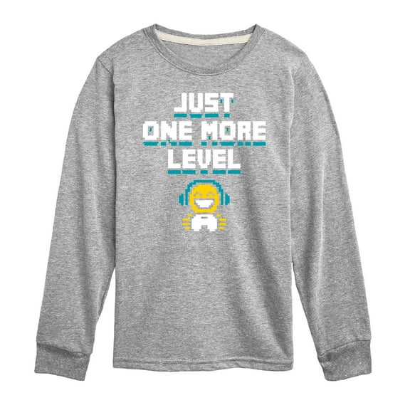 Instant Message - Gamer Just One More Level - Toddler & Youth Long Sleeve Graphic T-Shirt