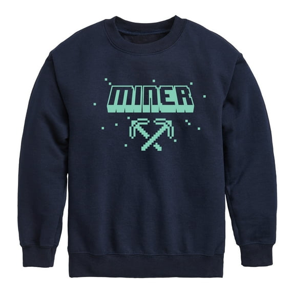 Instant Message - Gamer - Miner - Toddler & Youth Crewneck Fleece Sweatshirt