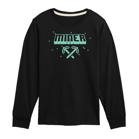 Instant Message - Gamer - Miner - Toddler & Youth Long Sleeve Graphic T-Shirt