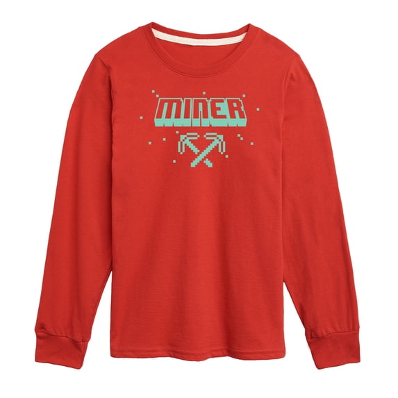 Instant Message - Gamer - Miner - Toddler & Youth Long Sleeve Graphic T-Shirt