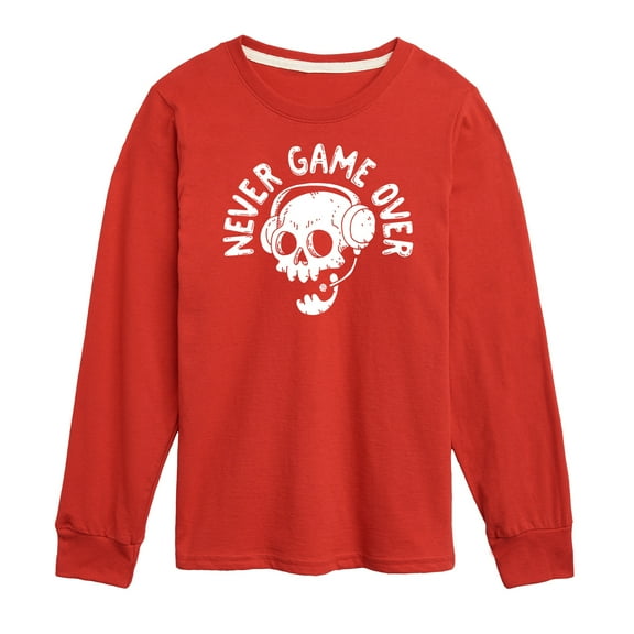 Instant Message - Gamer - Never Game Over - Toddler & Youth Long Sleeve Graphic T-Shirt