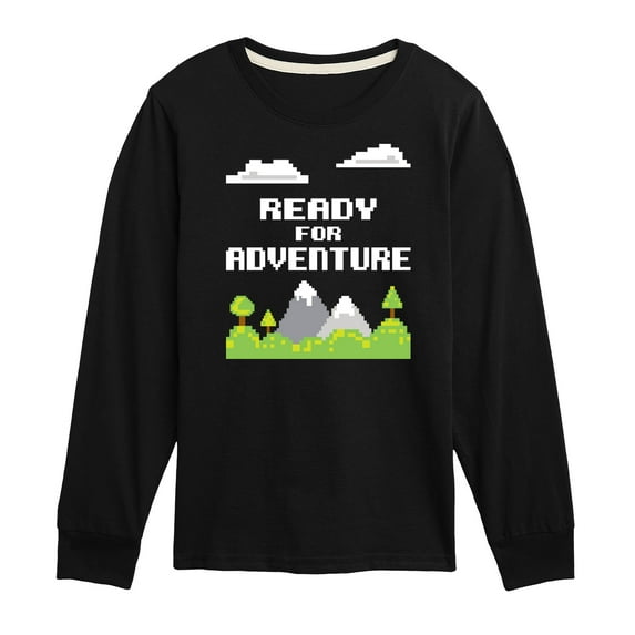 Instant Message - Gamer - Ready for Adventure - Toddler & Youth Long Sleeve Graphic T-Shirt