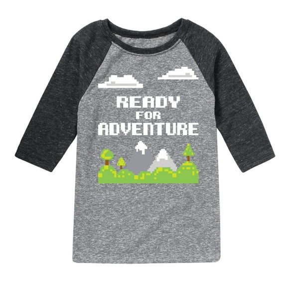 Instant Message - Gamer - Ready for Adventure - Toddler & Youth Raglan Graphic T-Shirt