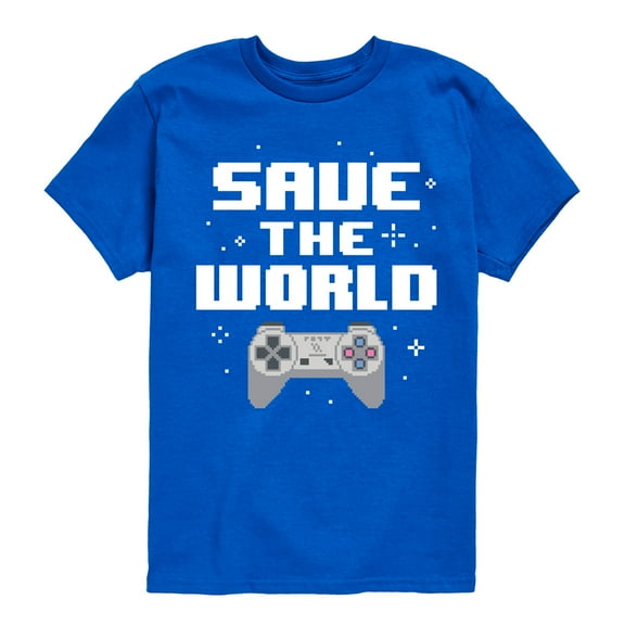 Instant Message - Gamer - Save The World - Toddler & Youth Short Sleeve Graphic T-Shirt