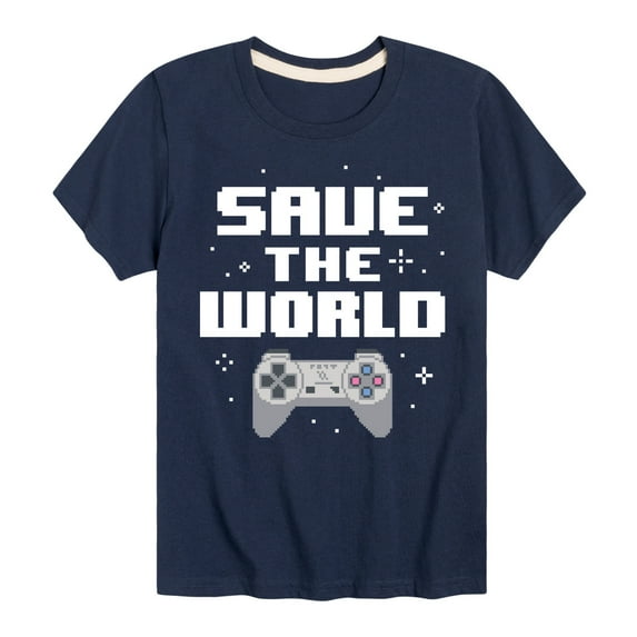 Instant Message - Gamer - Save The World - Toddler & Youth Short Sleeve Graphic T-Shirt