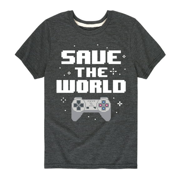 Instant Message - Gamer - Save The World - Toddler & Youth Short Sleeve Graphic T-Shirt