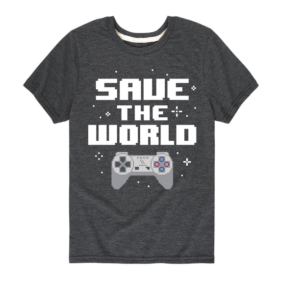 Instant Message - Gamer - Save The World - Toddler & Youth Short Sleeve Graphic T-Shirt