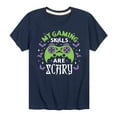 thumbnail image 1 of Instant Message - Gaming Skills Are Scary - Toddler & Youth Short Sleeve Graphic T-Shirt, 1 of 6