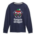 thumbnail image 1 of Instant Message - Gangsta Wrapper  - Kids Long Sleeve Tee, 1 of 6