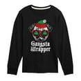 thumbnail image 1 of Instant Message - Gangsta Wrapper  - Kids Long Sleeve Tee, 1 of 6