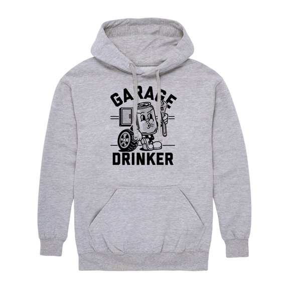 Instant Message - Garage Drinker - Men's Pullover Hooded Fleece Sweatshirt