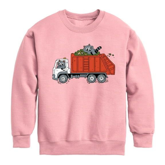 Instant Message - Garbage Truck Boys - Toddler & Youth Crewneck Fleece Sweatshirt
