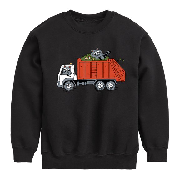Instant Message - Garbage Truck Boys - Toddler & Youth Crewneck Fleece Sweatshirt