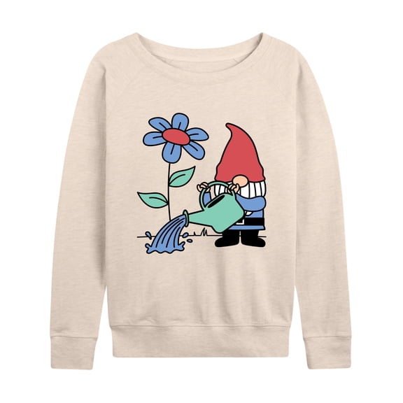 Instant Message - Gardening Gnome - Women's Lightweight French Terry Long Sleeve Shirt