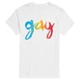 thumbnail image 1 of Instant Message - Gay Script Gradient - Men's Short Sleeve Graphic T-Shirt, 1 of 5