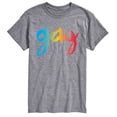 thumbnail image 1 of Instant Message - Gay Script Gradient - Men's Short Sleeve Graphic T-Shirt, 1 of 5