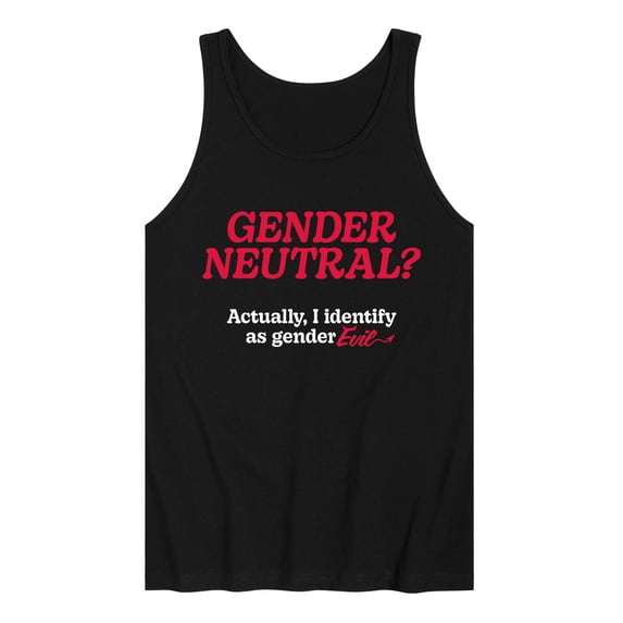 Instant Message - Gender Neutral Gender Evil Graphic Tank Top