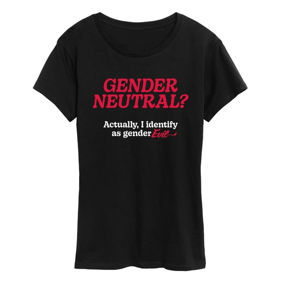 Instant Message - Gender Neutral Gender Evil - Women's Short Sleeve Graphic T-Shirt