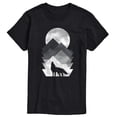 thumbnail image 1 of Instant Message - Geometric Mountain Wolf - Men's Short Sleeve Graphic T-Shirt, 1 of 5