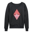 thumbnail image 1 of Instant Message - Geometric Mountains - Ladies French Terry Long Sleeve Shirt, 1 of 5