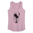 thumbnail image 1 of Instant Message - Geometric Palm Tree Scene - Women's Racerback Tank Top, 1 of 6