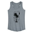 thumbnail image 1 of Instant Message - Geometric Palm Tree Scene - Women's Racerback Tank Top, 1 of 6